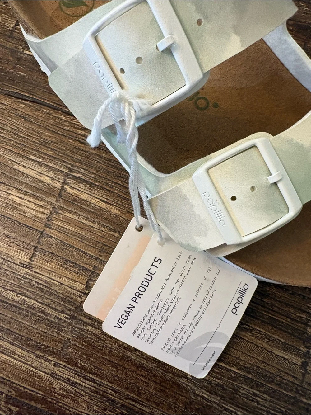 Birkenstock Papillio Arizona Platform Womens Size 8 White Watercolor New NWOB